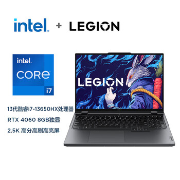 联想（Lenovo）拯救者Y9000P 13代酷睿i7 2023游戏笔记本电脑 16英寸(13代i7-13650HX 16G 1T RTX4060 2.5K 240Hz高色域)灰