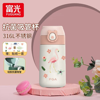 富光 DAZ4107 保温杯 380ml 桃桃粉全利兔-实时优惠快报