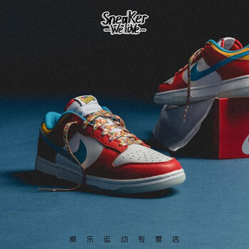 NIKE 耐克 Dunk Low 白红蓝水果麦片勒布朗詹姆斯板鞋 DH8009-600 36.5运动户外类商品-全利兔-实时优惠快报