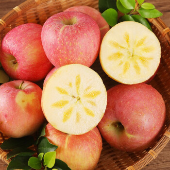 美香农场新疆冰糖心苹果阿克苏红富士苹果  新鲜水果 整箱10斤 8.5斤起  80mm+