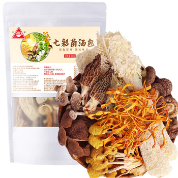 PLUS会员：川珍 七彩菌汤包 山珍羊肚菌竹荪菌菇类 60g全利兔-实时优惠快报