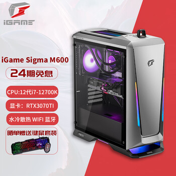 七彩虹（Colorful）iGame M600幻境之眼水冷游戏台式电脑主机（12代i7-12700K 32G RTX3070Ti 500G+2TB）