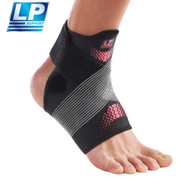LP运动护踝男女固定扭伤篮球足球跑步防护脚踝脚腕关节CT12 红色S/M