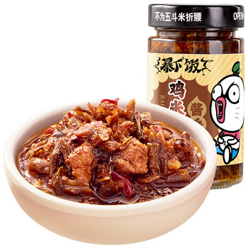 吉香居 下饭酱 暴下饭鸡米芽菜 拌饭拌面下饭酱菜 微辣鲜香 200g