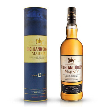 高地女王（Highland Queen）洋酒 苏格兰单一麦芽威士忌 高地产区 英国原瓶进口洋酒 12年单一麦芽