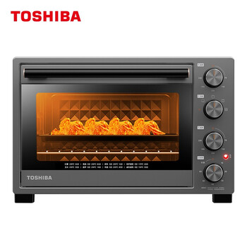 东芝(TOSHIBA)电烤箱 家用大容量独立温控烤箱 恒温发酵 定时烧烤烘焙 D1-32A1 32升