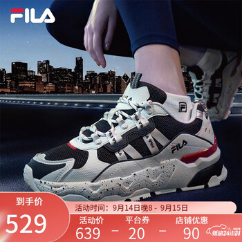 FILA 斐乐 Fashion Sneakers 男子休闲运动鞋 F12M134155F-WD 白芦笋/浆果蓝 40运动户外类商品-全利兔-实时优惠快报