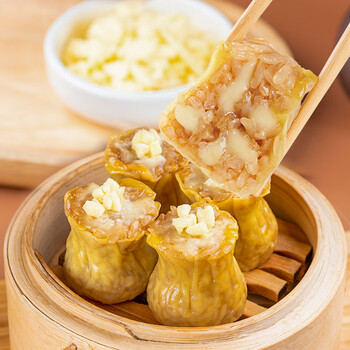 包道 广式点心芝士糯米烧卖350g*2 速冻面点儿童早餐 共24个全利兔-实时优惠快报