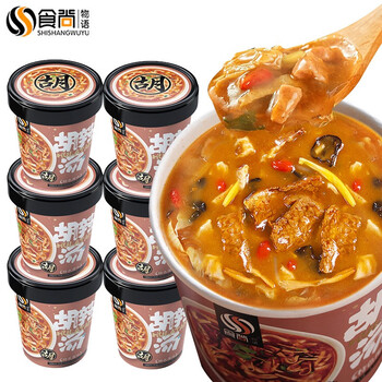 京东百亿补贴：食尚物语 速食胡辣汤 85g*6桶食品类商品-全利兔-实时优惠快报