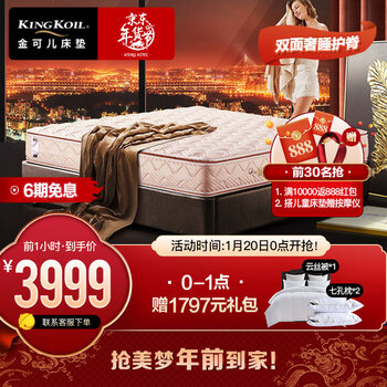 金可儿 席梦思护脊床垫 五星酒店可定制床垫子 斑彩 27cm 偏硬 1.8米*2米