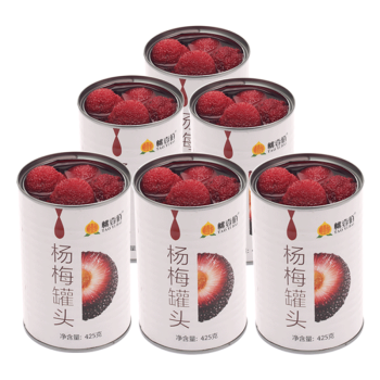 匠盛源 杨梅罐头整箱糖水饮料砀山新鲜水果罐头零食食品 425g*6罐