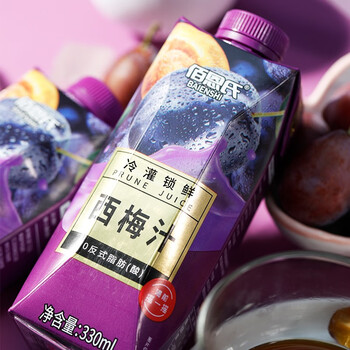 BAIENSHI 佰恩氏 浓缩还原100%西梅汁 节日送礼婚庆聚餐饮品饮料 瓶装饮料整箱 西梅汁330ml*3瓶全利兔-实时优惠快报