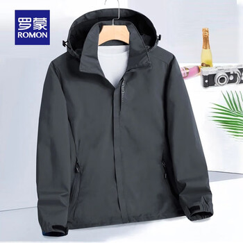 ROMON 罗蒙 户外冲锋衣外套 3J16266A 灰色服饰鞋包类商品-全利兔-实时优惠快报