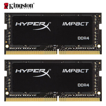 金士顿 (Kingston) 64GB(32G×2)套装 DDR4 3200 笔记本内存条 骇客神条 Impact系列