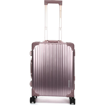 瑞世（SUISSEWIN）铝镁合金旅行箱拉杆箱 男女万向轮登机行李箱SN1195 20英寸 玫瑰金