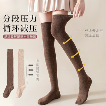 有券的上：SARCCISSE 飒驰 女士过膝袜 3双运动户外类商品-全利兔-实时优惠快报