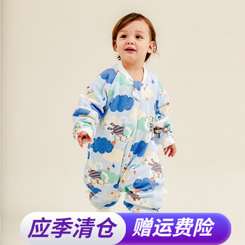 Wellber 威尔贝鲁 婴儿可脱半袖棉毛布分腿睡袋母婴玩具类商品-全利兔-实时优惠快报