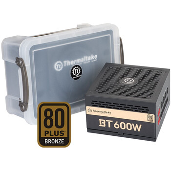Tt（Thermaltake）额定600W BT 600W 电脑电源（80PLUS铜牌/全模组/全日系电容/智能温控风扇/支持背线）