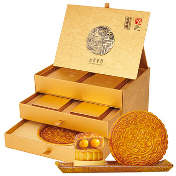 五芳斋月奶香椰蓉五芳丰月三层月饼礼盒1260g+凑单品食品类商品-全利兔-实时优惠快报