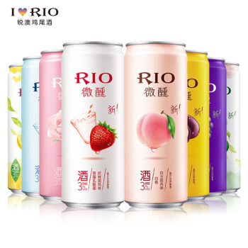 锐澳（RIO）洋酒 预调 鸡尾酒 果酒 微醺系列 3度 330ml*10罐（8种口味）