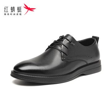 红蜻蜓 23年秋款通勤皮鞋男商务时尚正装鞋男单鞋 WTA32555黑色42服饰鞋包类商品-全利兔-实时优惠快报