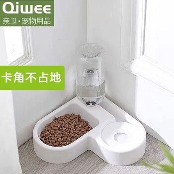 QIWEE 亲卫 猫碗狗碗双碗猫食盆喂食器猫咪自动饮水机宠物碗防打翻粮盆用品其它类商品-全利兔-实时优惠快报