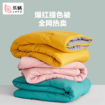 LOVO 乐蜗家纺 抗菌亲肤四季被(黄色) 200*230cm家具家装类商品-全利兔-实时优惠快报
