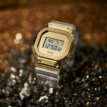 卡西欧(casio)冰韧男表g-shock时尚运动手表多功能防水防震冰川金系列