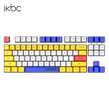 ikbc高达键盘机械键盘无线键盘樱桃键盘游戏键盘自营cherry轴联名电竞pbt可选 W200无线2.4G87键 红轴