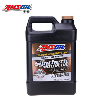 安索（AMSOIL）全合成机油 润滑油 0W-30 SN 3.78L 签名版AZO1G 养车保养