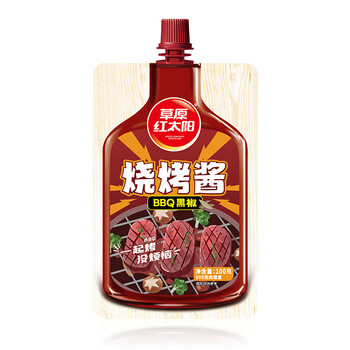 草原红太阳 烧烤酱黑椒味100g食品类商品-全利兔-实时优惠快报