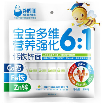 goodmom 谷妈咪 6:1钙铁锌面 营养强化多维小面条 儿童面条宝宝面条小面条218g/袋食品类商品-全利兔-实时优惠快报
