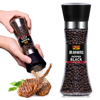 yimi living 一米生活 黑胡椒粒100g 配手动研磨器瓶 磨粉可调粗细 健身餐鸡胸肉烤肉牛排西餐烧烤调味料食品类商品-全利兔-实时优惠快报