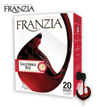 FRANZIA芳丝雅加州红系列干型红葡萄酒 3L 盒装 美国进口红酒