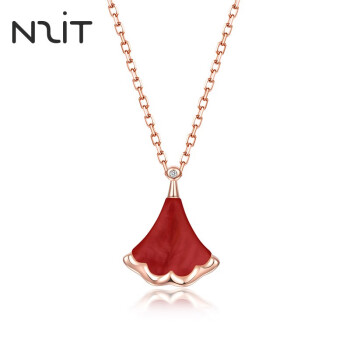 N2itN2IT 时尚小裙子项链钻石吊坠合金送女友项链ty 红玛瑙