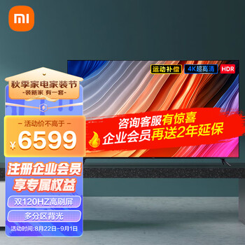 小米（MI）电视 Redmi Max 86英寸超大屏 金属全面屏 智能教育游戏电视L86R6-MAX 红米 【延保服务】企业采购