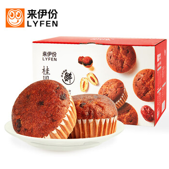 来伊份 桂圆红枣蛋糕 营养早餐休闲零食面包点心办公室下午茶追剧小吃520g/盒