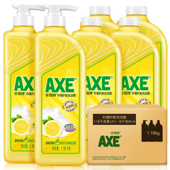 AXE 斧头 牌（AXE）柠檬护肤洗洁精1.18kg*6 有效祛油 维E呵护不伤手