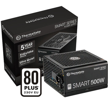 Tt（Thermaltake）额定500W Smart S 500W 台式机电脑主机机箱电源（80PLUS认证/主动PFC/背线/5年换新）