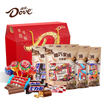 德芙（Dove）巧克力禮盒休閑糖果小吃分享大禮包送禮佳品年貨零食禮盒款式隨機 糖巧家族大禮包