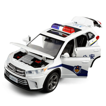 怀旧合金128金属bj2020212越野车小汽车模型玩具丰田汉兰达警车
