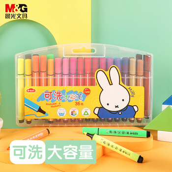 M&G 晨光 元气米菲系列 三角杆水彩笔 FCP90198 36色数码类商品-全利兔-实时优惠快报