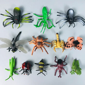 儿童仿真昆虫套装动物蜘蛛小虫子海洋生物大号模型整蛊玩具大号昆虫