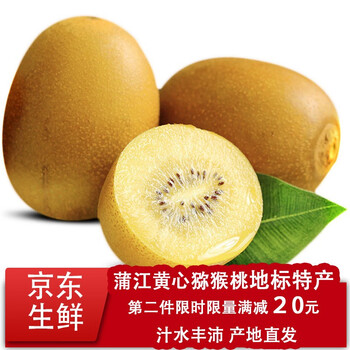 鲜菓篮 四川黄心猕猴桃奇异果金果单果90-110g 10粒*2件食品类商品-全利兔-实时优惠快报