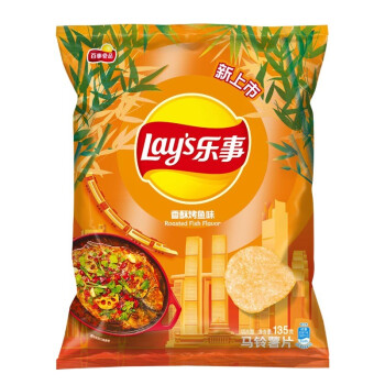 乐事Lay’s 薯片 香酥烤鱼味 135克