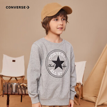 CONVERSE 匡威 童装男童卫衣春秋儿童圆领套头上衣打底衫全利兔-实时优惠快报