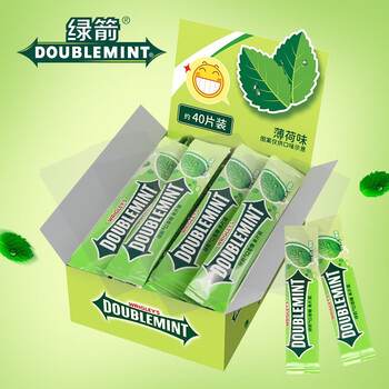 DOUBLEMINT 绿箭 口香糖 100片袋装食品类商品-全利兔-实时优惠快报