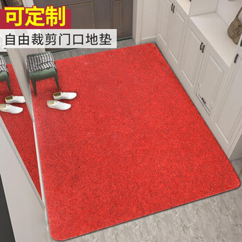 
                                                                                斯美儿入户进门口玄关过道走廊家用垫子吸水蹭土防滑客厅地毯耐脏可裁剪定制 汽车后备箱垫 大红色 100x120cm（适合门厅玄关）                