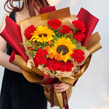 馨仪鲜花速递康乃馨花束送老师妈妈长辈生日礼物全国同城配送花店送花
