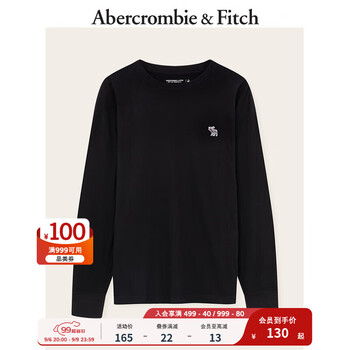 Abercrombie & Fitch 小麋鹿系列 男士长袖T恤 322949-1全利兔-实时优惠快报